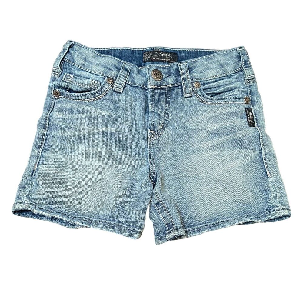 Silver Blue Jeans Shorts Womens Tuesday Mid Short Size W26